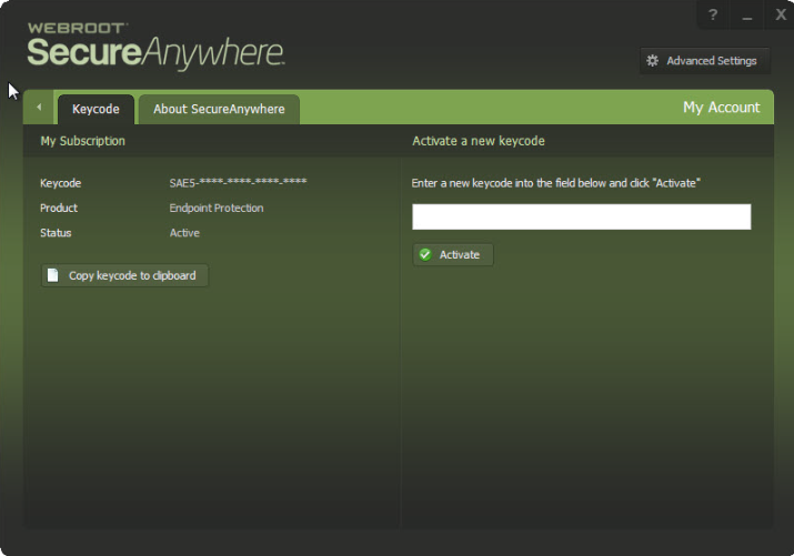 webroot create account